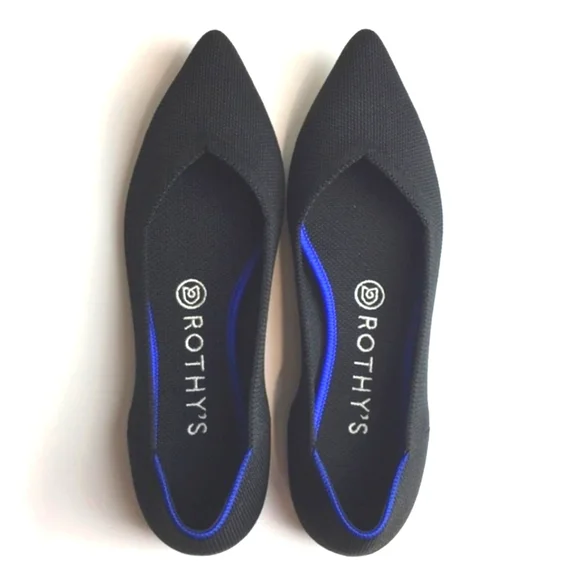 Rothy's The Point black  9.5 flats - Picture 3 of 9